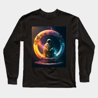 Meditating Space man Long Sleeve T-Shirt